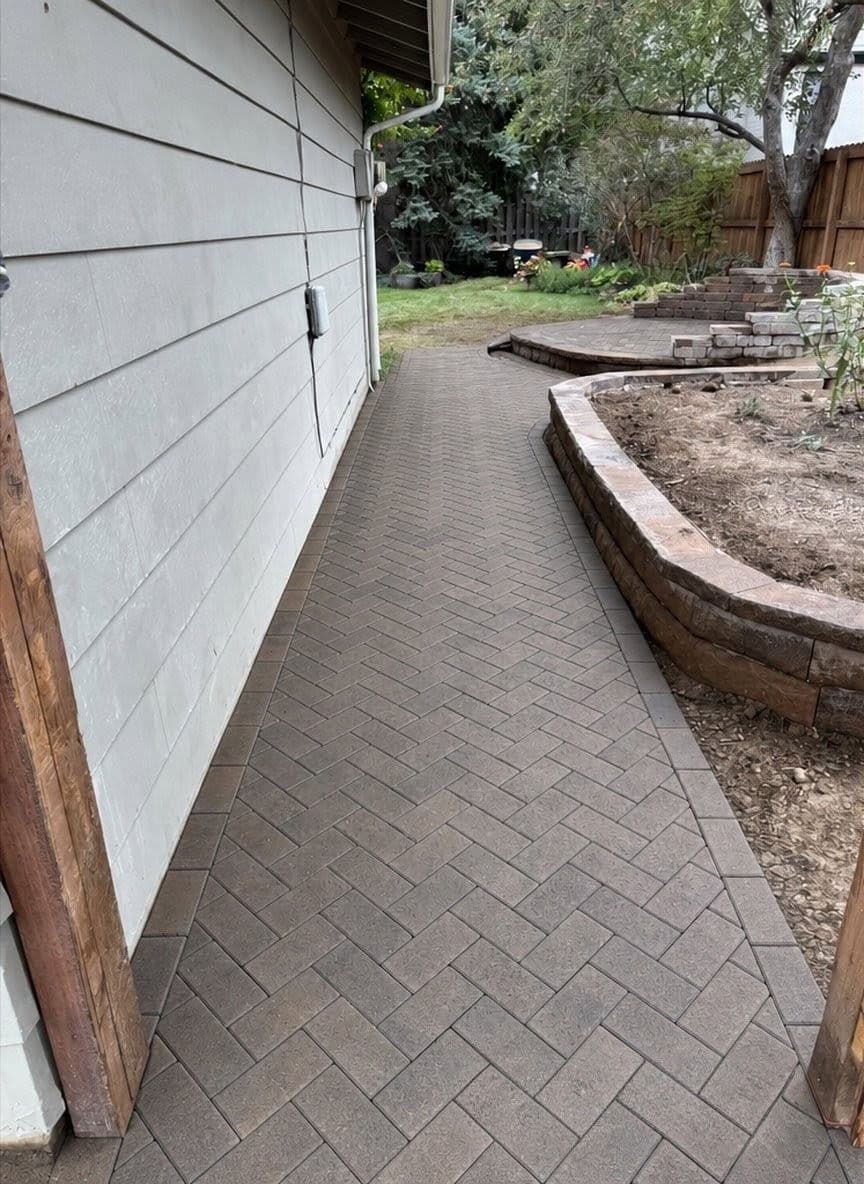 Gallery photos for Raised Patio, Walkway, and Retaining Wall Backyard Rebuild: Image #1