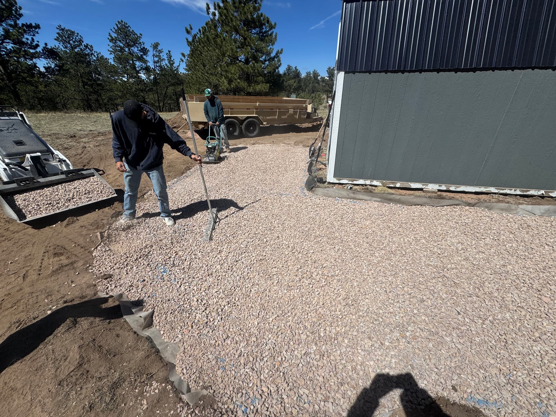 Gallery photos for 350 sq ft flagstone patio built to handle hillside drainage: Image #2