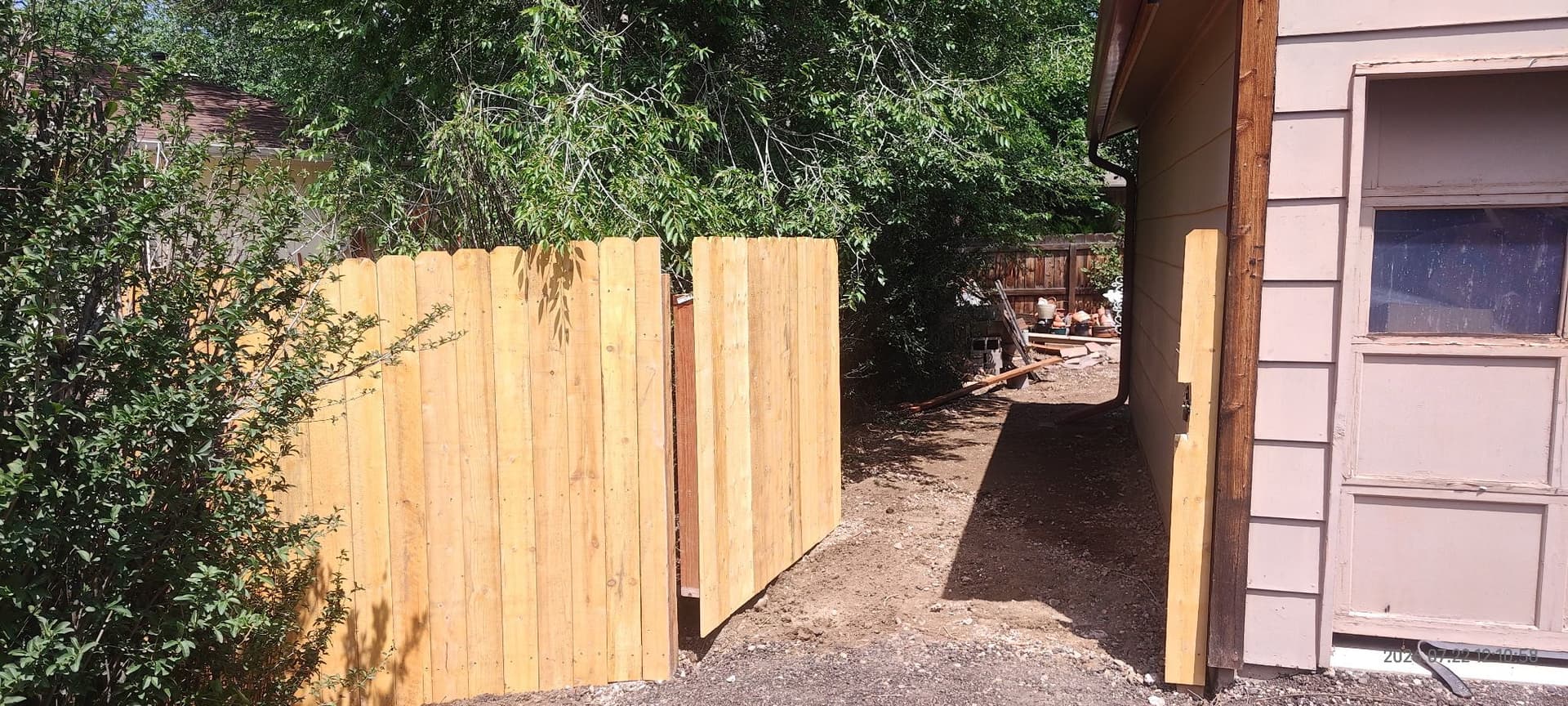 Gallery photos for Fresh Wood Fence and Gate Install That Actually Gets Used: Image #1