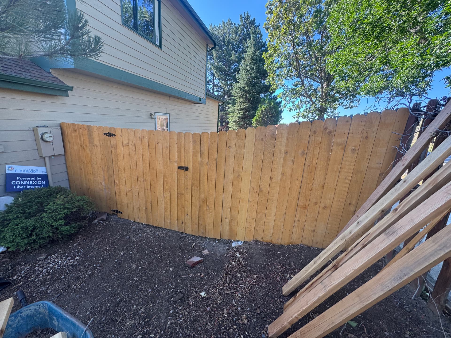 Gallery photos for Regrading, Drainage, Retaining Wall and Fence Replacement to Stop Foundation Water Damage: Image #2