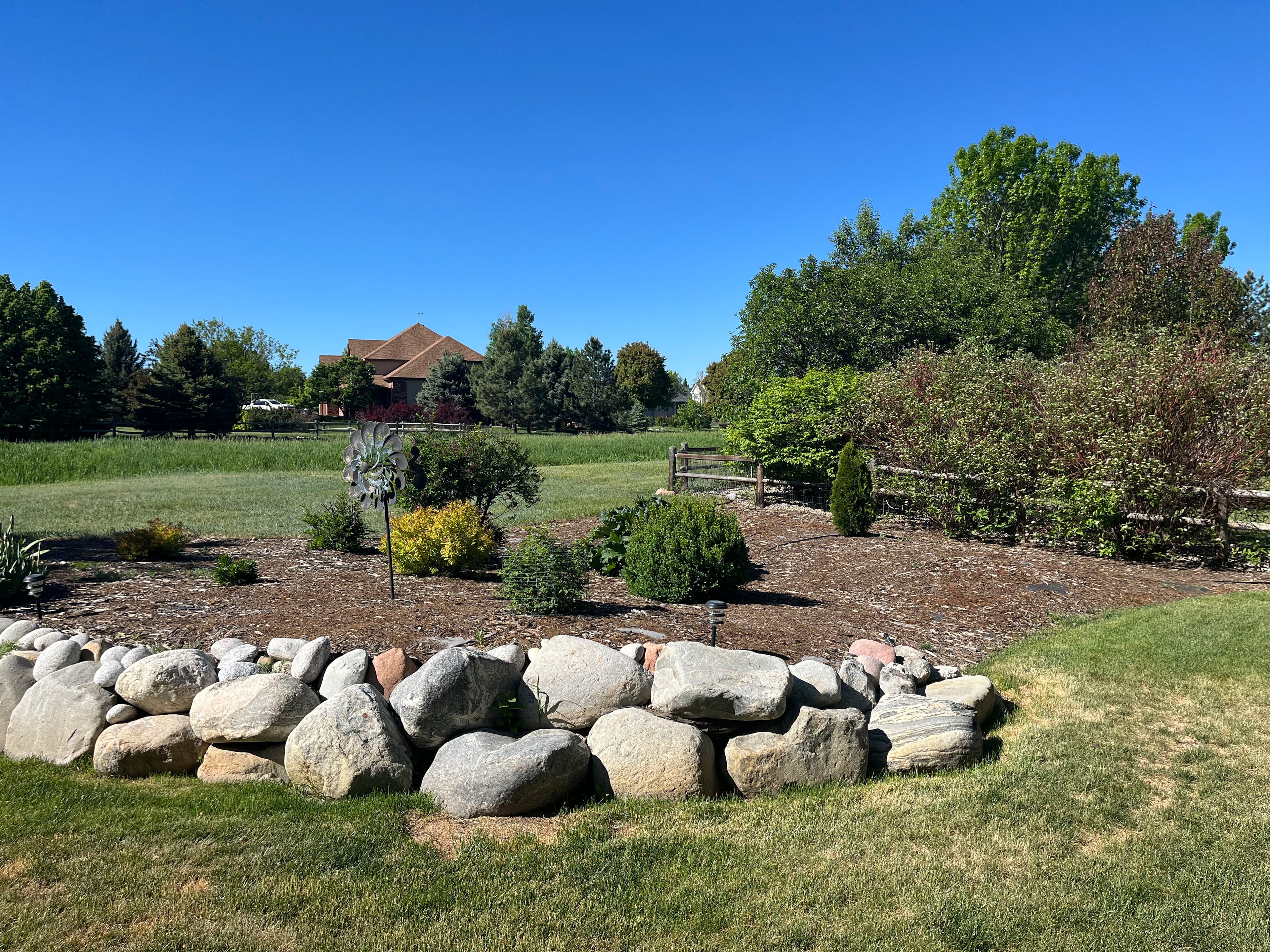 Project Boulder Placement and Natural Garden Border Work image