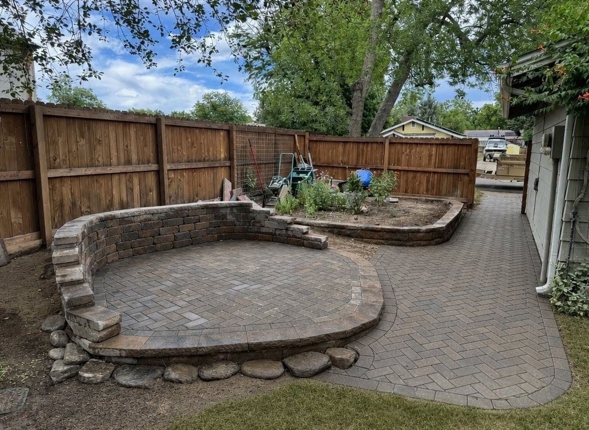 Project Raised Patio, Walkway, and Retaining Wall Backyard Rebuild image