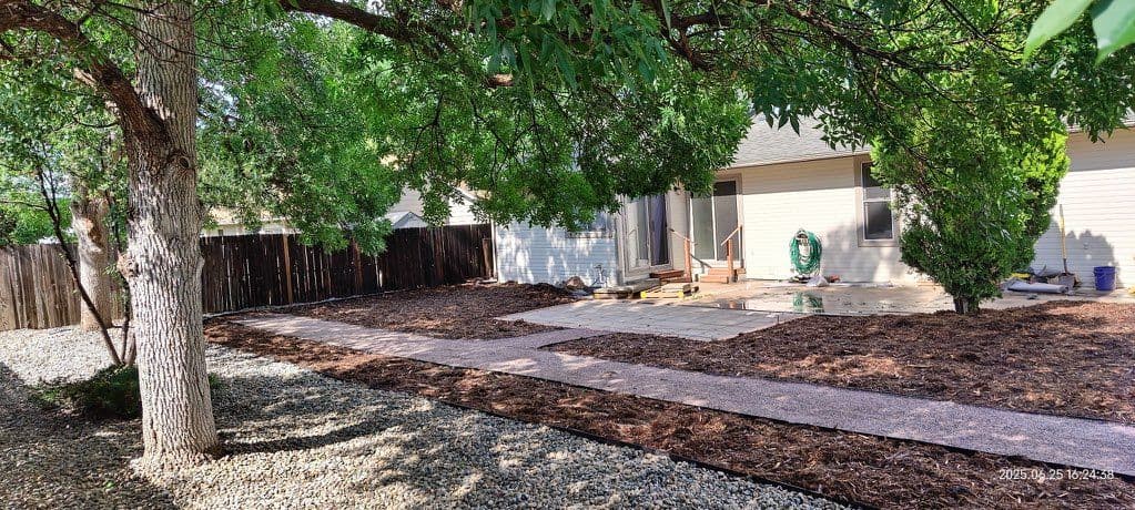 Backyard Transformation with Perfect Mulch
