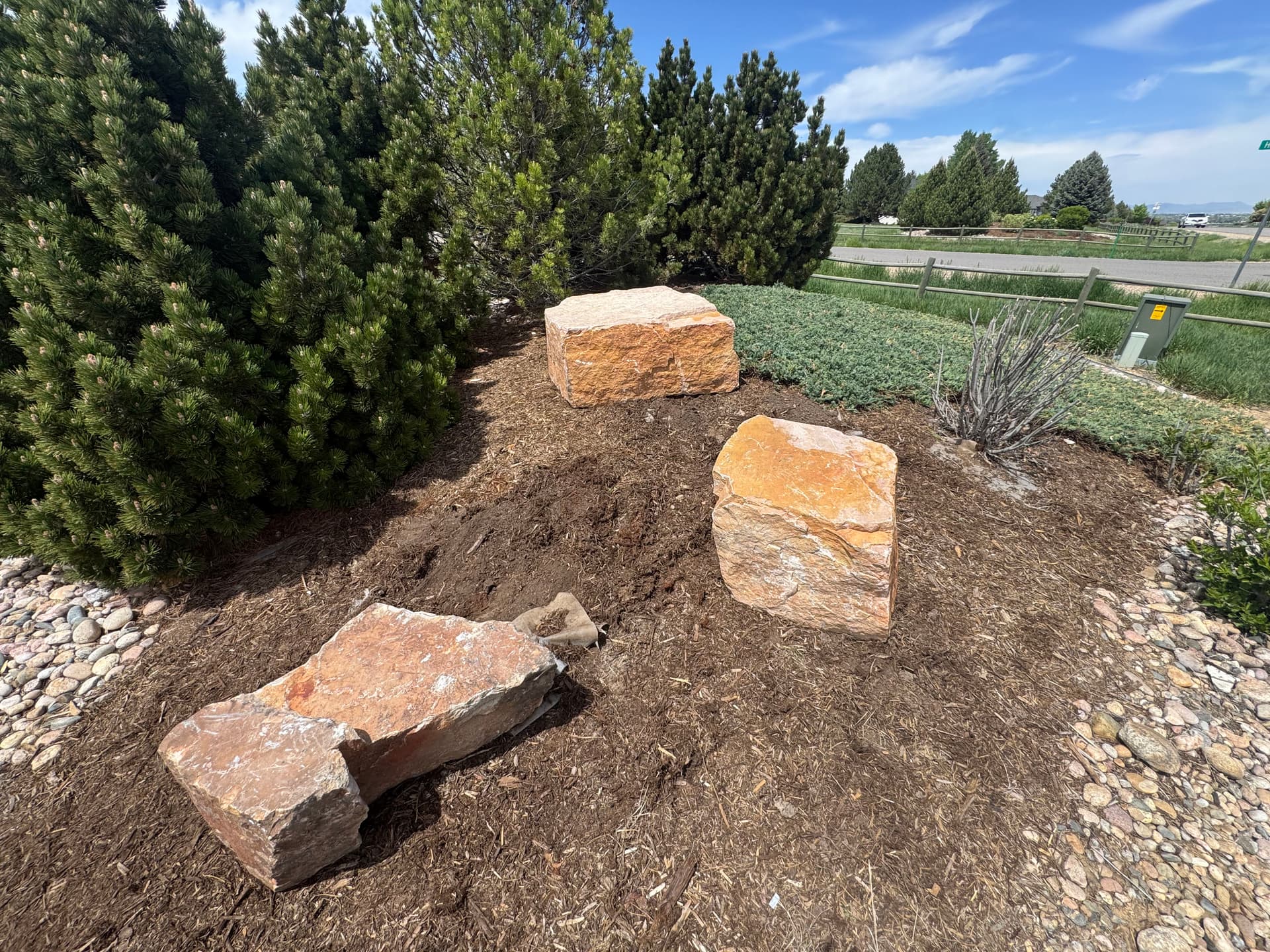 Gallery photos for Boulder Placement and Natural Garden Border Work: Image #2